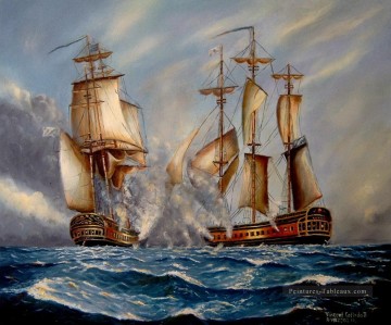 Bataille de la mer après quelqu’un philippin Peinture à l'huile